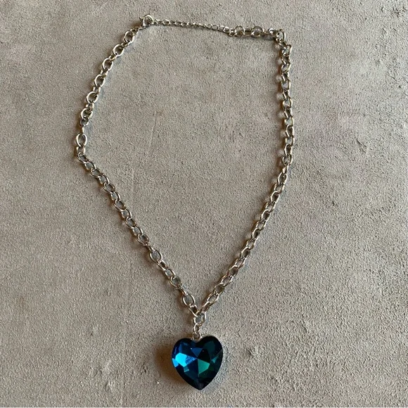 Blue Heart Necklace - Picture 2 of 9
